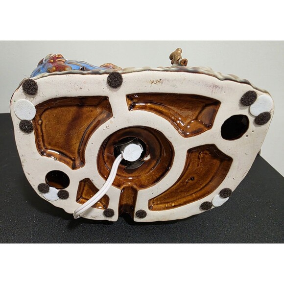 🎄KIRKLANDS Potter's Garden CHRISTMAS Ceramic Tree 10x7” Santa Sleigh Reindeer - Picture 10 of 12